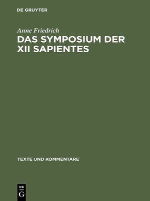 cover image of Das Symposium der XII sapientes